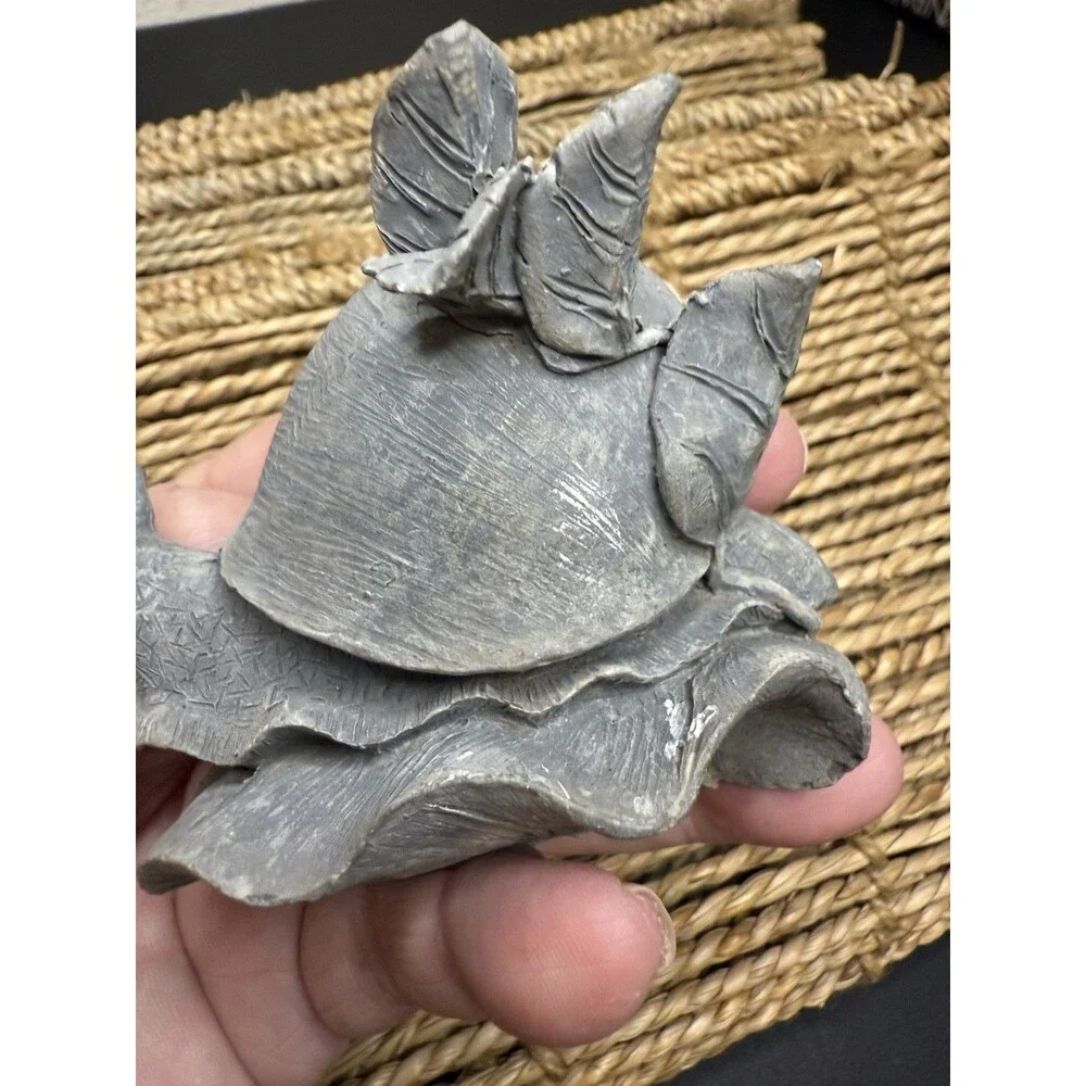 Cement Concrete Snail Slug Paperweight Garden Decor Gray